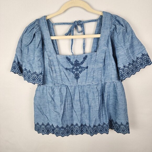 NWT Old Navy Boho Embroidered Top XSP - Picture 2 of 5